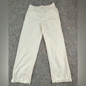 Free‎ People | Cream | Relaxed | Chino Cuffed Straight Legged Pants | Size 26